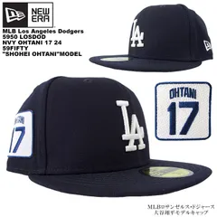 NEW ERA 59FIFTY MLBドジャース 大谷翔平モデル 5950キャップ 紺 メジャーリーグ メンズ ベースボールキャップ 男女兼用 つば平　オーセンティックモデル フラットキャップ ユニセックス 帽子 野球 応援グッズ
