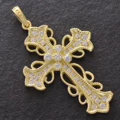 ペンダントトップ メンズ 18金 K18 ゴールド ダイヤモンド クロス 十字架 ペンダントヘッド 男性 メンズペンダントトップ ユニセックス ペンダントヘッド 大きめ 男性 ネックレスヘッド  【アクセサリーマート/メルカリShops店】