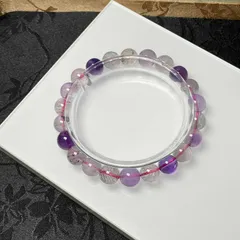 高級 EU製 ★スーパーセブン★パワーストーン ブレスレット 天然石 綺麗 お守り 8.8-9.3mm ZB512