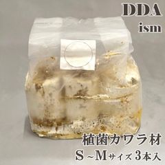 【DDA】植菌カワラ材 S~Mサイズ 3本入 加水不要 dda クワガタ 産卵木 クヌギ コナラ カワラ