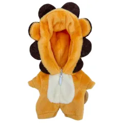 【数量限定】服　恐竜 ぬいぐるみ サメ ジャンプスーツ　カバーオール　着せ替え　綿人形　アクセサリー niannyyhouse　10cm (light brown)