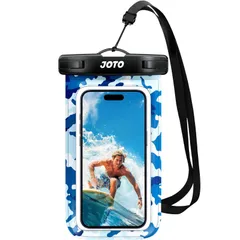 【人気商品】JOTO 防水ケース IPX8認定 携帯電話用ドライバッグ 最大7.0”スマホに対応可能 適用端末：iPhone 14 13 Mini Pro Max・iPhone 12・11・XS・XR・8・Android -カモブルー