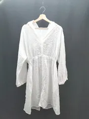 ◇ RETROGIRL レトロガール フーディー フロントボタン カジュアル きれいめ 長袖 シャツ サイズF ホワイト レディース E  【1308160062142】