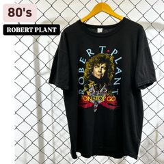 80s ROBERTPLANT プリントTシャツ　バンT　レッドツェペリン　80年代　1988 ツアーTシャツ　当時物 ロバート・プラント NON STOP GO ワールドツアー バンド Tシャツ　メンズ　古着　ヴィンテージ　オススメ古着　 XL