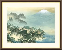 輸入雑貨　天然石　日本名画　『横山大観 乾坤輝く』　水晶絵　クリスタルアート 輸入雑貨天然石日本名画『横山大観 乾坤輝く』水晶絵クリスタル