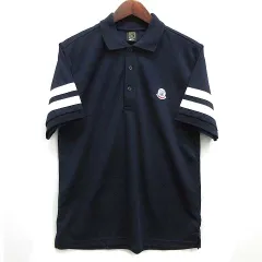 エドウィン ゴルフ EDWIN GOLF 速乾 カノコ ポロシャツ 半袖 ライン ワッペン ネイビー 紺 S