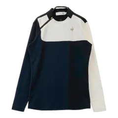 サイズ：M LE COQ GOLF ルコックゴルフ  長袖Tシャツ 肩ジップ  ブラック系 [240101370354]# ゴルフウェア レディース ストスト