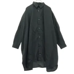 ichi イチ 日本製 長袖 コットンシャツ ブラック レディース 古着