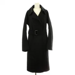 ユニクロ UNIQLO +J カシミヤブレンドラップロングコート 212-445762 ロング ウール XS 黒 ブラック /KU ■BM