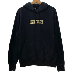 NIKE ナイキ パーカー フーディ プルオーバー フロントプリント JUST DO IT. パキスタン製 Sサイズ ブラック