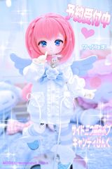 【先行予約6月中旬～7月お届け】[Derteufel666] オリジナルウィッグ 7インチ サイド三つ編みボブ キャンディぴんく