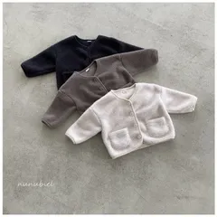 nunubiel【即納・送料無料】ボアジャケット fleece jacket アウター ブルゾン コート子供服 韓国