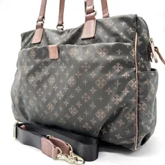 ✨良品✨ russet ラシット 2way ショルダーバッグ トートバッグ 総柄 シルバー金具 ロゴ型押し A4収納 大容量 ナイロン レザー レディース グレー 灰色