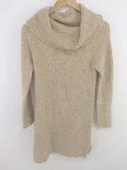 ◇ URBAN RESEARCH アーバンリサーチ ウール混 オフタートル 長袖 ミニ ワンピース サイズF ライトベージュ レディース P  【1303060007798】