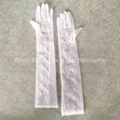 グローブ ウェディンググローブ ウェディング パール 55cm 透け感 ホワイト 白 レース ブライダルグローブ 結婚式 花嫁 プリンセス パーティー 前撮り ガーリー メッシュ 二次会 チュール フェミニン ロング