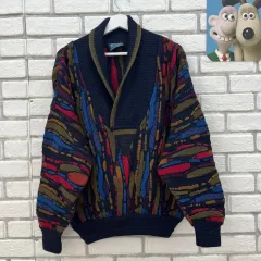 limnos 3Dカラフルニット 90's Limnos 3D Design Knit Sweater (made in Aus