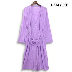 DEMYLEE デミリー 通年★ コットン ロング カーディガン  ニット ベルト付き ガウン Sz.S レディース