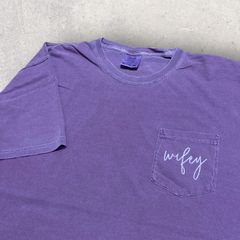 US古着 COMFORT COLORS コンフォート カラーズ 胸ポケット シンプル Tシャツ XL パープル