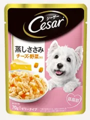 【同梱不可】【48個セット】 マースジャパンリミテッド シーザー ごろっと蒸しささみ チーズ・彩り野菜入り70gのサムネイル
