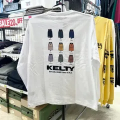 XLあり‼️KELTY ケルティ⚫︎長袖　ロンT ロングTシャツ　デイパック　Tシャツ　ホワイト　ブラック　ベージュ