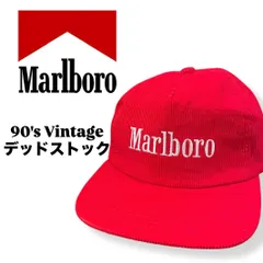 円堂守着用 Marlboro ビンテージ コーデュロイキャップ 赤 Marlboro マルボロ コーデュロイ キャップ 90s ビンテージ 企業