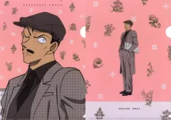 【中古】クリアファイル 毛利小五郎 A4クリアファイルセット(2枚組) 「セガ ラッキーくじ 名探偵コナン Vintage Look」 K賞