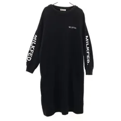 MILKFED. ミルクフェド 長袖 スウェット ワンピース F 黒 レディース 古着