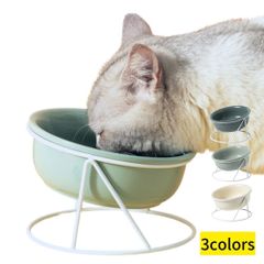 フードボウル 猫 犬 陶器 斜め スタンド 餌入れ ペット シングル えさ皿 541k541