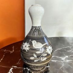 九谷焼】徳利 花瓶 染付 貫入 縁起物 銘あり 陶器 - メルカリ