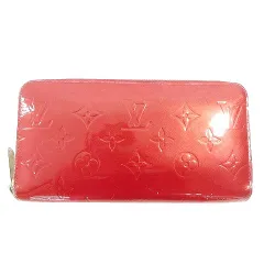 ルイヴィトン LOUIS VUITTON ヴェルニ M91981 長財布 ジッピーウォレット パテントレザー ロゴ 赤 レッド