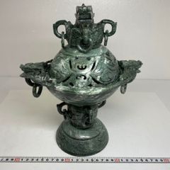 青銅製 香炉 金属工芸 鳳凰文様 蓋付き - メルカリ