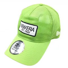 【超美品】ニューエラ メッシュキャップ ライトグリーン ロゴ刺しゅう  ゴルフウェア New Era