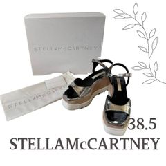 STELLA McCARTNEY ステラマッカートニー プラットフォームサンダル 38.5 メタリック 厚底 シルバー 靴