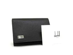 ■新品■未使用■ dunhill ダンヒル サイドカー レザー カードケース パスケース 名刺入れ メンズ ブラック系 FR4285