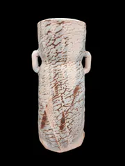 骨董華道道具花入志野焼筒花入N737SH