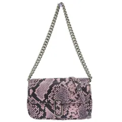 超美品 マークジェイコブス MARC JACOBS 2023年 パイソン エンボスレザー 3way チェーンショルダー クラッチ クロスボディバッグ レディー 定価55000円