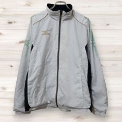 D0312 ミズノ mizuno ブルゾン ジャンパー アウター 上着 (M) 白 プリント文字