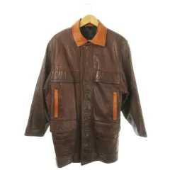 MUNPER ムンパー レザーコート ラムレザー ブラウン FA-258共