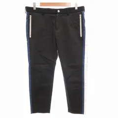 ドルチェ&ガッバーナ ドルガバ DOLCE&GABBANA チノパンツ テーパード タック サイドライン ストレッチ 44 L 黒 ブラック /GVのサムネイル