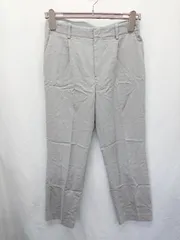 ◇ ⊂ BEAUTY&YOUTH ビューティ&ユー センタープレス スラックス サイズL グレー レディース E  【1506250004229】