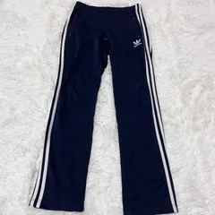 古着 adidas アディダス トラックパンツ ネイビー スリーストライプス 259-100