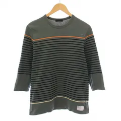 アンダーカバー UNDERCOVER Tシャツ 七分袖 クルーネック ボーダー柄 2 緑 グリーン /BBのサムネイル
