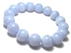 ブルーレースアゲート ブレスレット 12mm パワーストーン ブレスレット レディース メンズ 天然石 数珠 アクセサリー