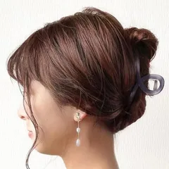 CREATOM へアクリップ 大きめ バンスクリップ カジュアルにもエレガントにも合わせやすい バレッタ 髪留め ヘアアクセサリー(パープル)