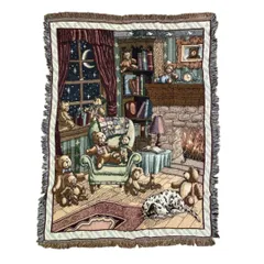 vintageラグ カーペット テディベア ダルメシアン 1919