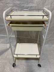 昭和レトロ キッチンワゴン 花柄 3段 当時物 レトロポップ トレー