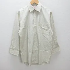 G■ブルックスブラザーズ/BROCKS BROTHERS 長袖シャツ/ストライプ【15 2/1-1】黄系/men's/108【中古】■