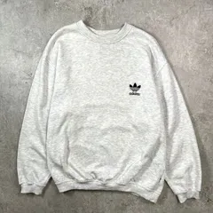 90年代 adidas アディダス トレフォイルロゴ刺繍 スウェットシャツ メンズM 