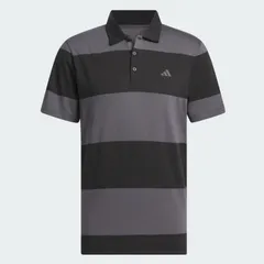 ○送料390円可能商品 アディダス ゴルフ ADIDAS GOLF 新品 メンズ 吸汗速乾 ボーダー 半袖 ポロシャツ 黒灰 LL [IU4355-XL]三 参★QWER