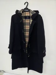 BURBERRY LONDON ダッフルコート ノバチェック 裏地 ウール 英国製 メンズL相当 MADE IN ENGLAND バーバリーロンドン